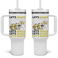 Funny Dancing Banana Tumbler With Handle Lets Dance Silly Meme Graphic