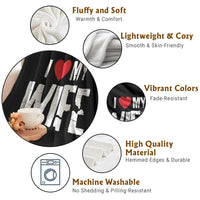Funny Husband Gift Throw Blanket I Love My Wife