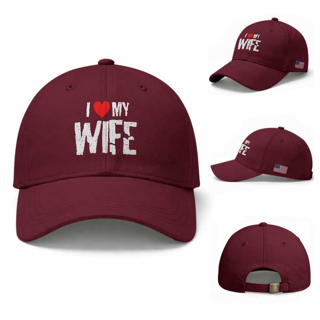 Funny Husband Gift Baseball Cap I Love My Wife