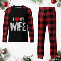 Funny Husband Gift Plaid Pajama Set I Love My Wife
