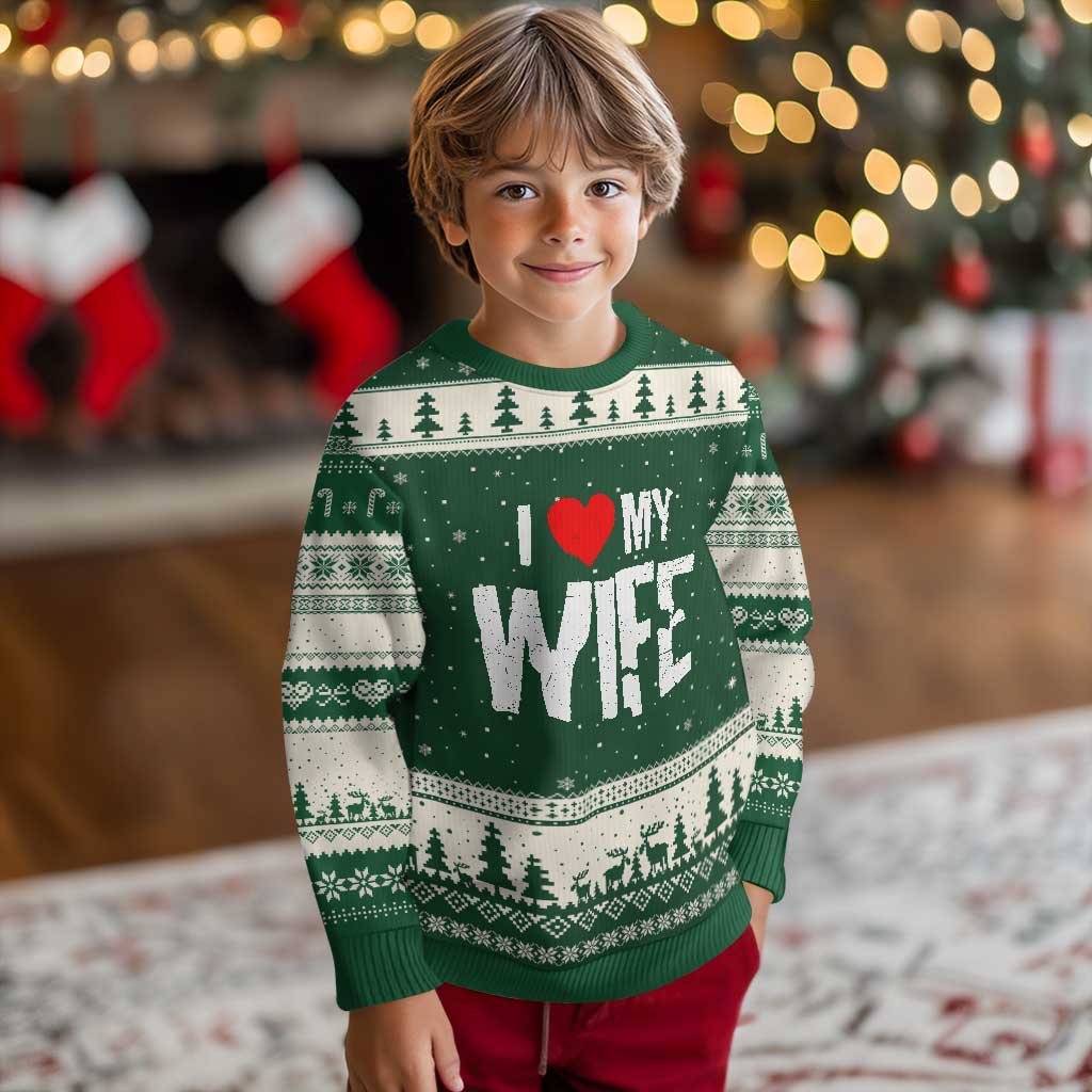 Funny Husband Gift Ugly Christmas Sweater I Love My Wife