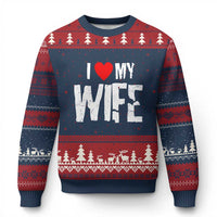 Funny Husband Gift Ugly Christmas Sweater I Love My Wife