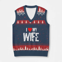 Funny Husband Gift V-Neck Knit Sweater Vest I Love My Wife