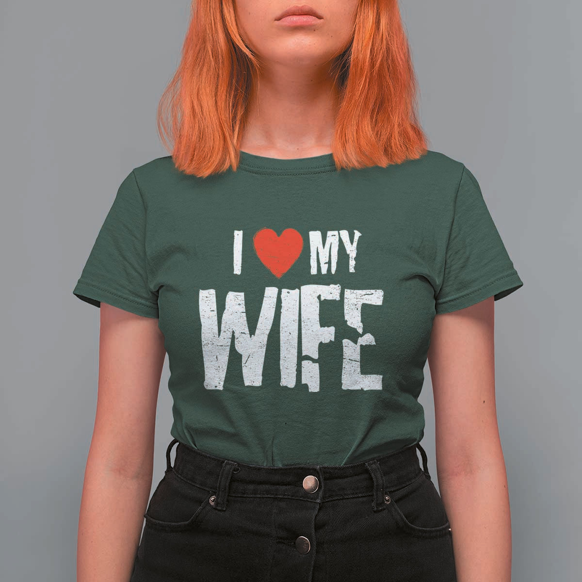 Funny Husband Gift T Shirt For Women I Love My Wife