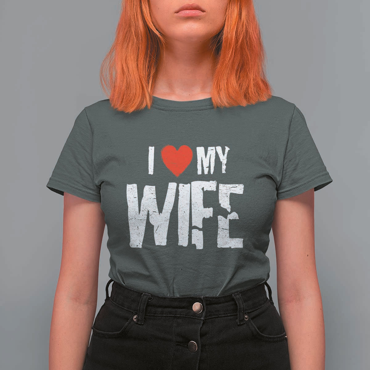 Funny Husband Gift T Shirt For Women I Love My Wife