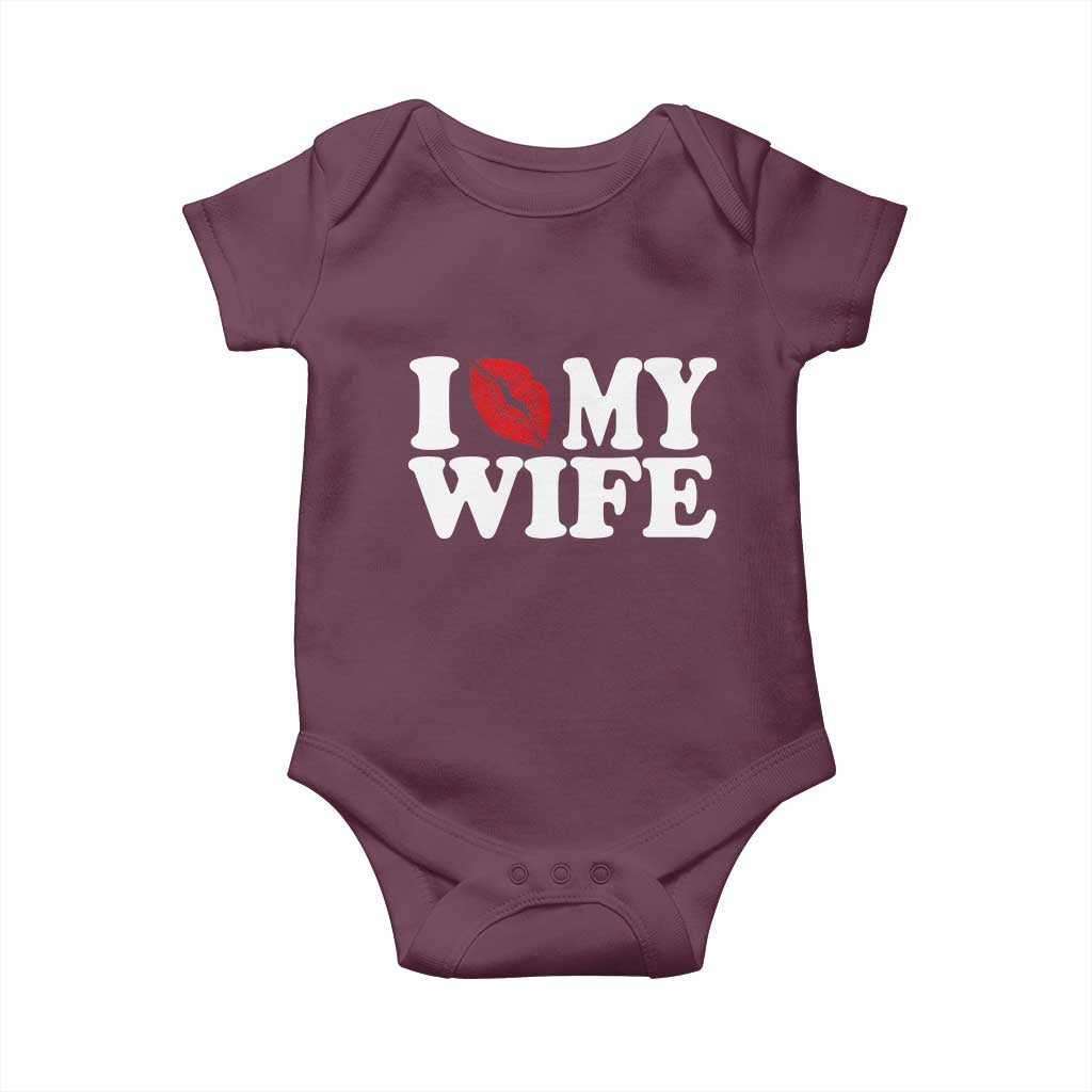 Funny Marriage Gift Baby Onesie I Love My Wife