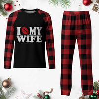 Funny Marriage Gift Plaid Pajama Set I Love My Wife