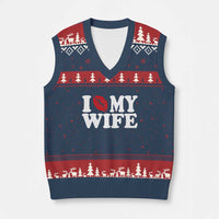 Funny Marriage Gift V-Neck Knit Sweater Vest I Love My Wife