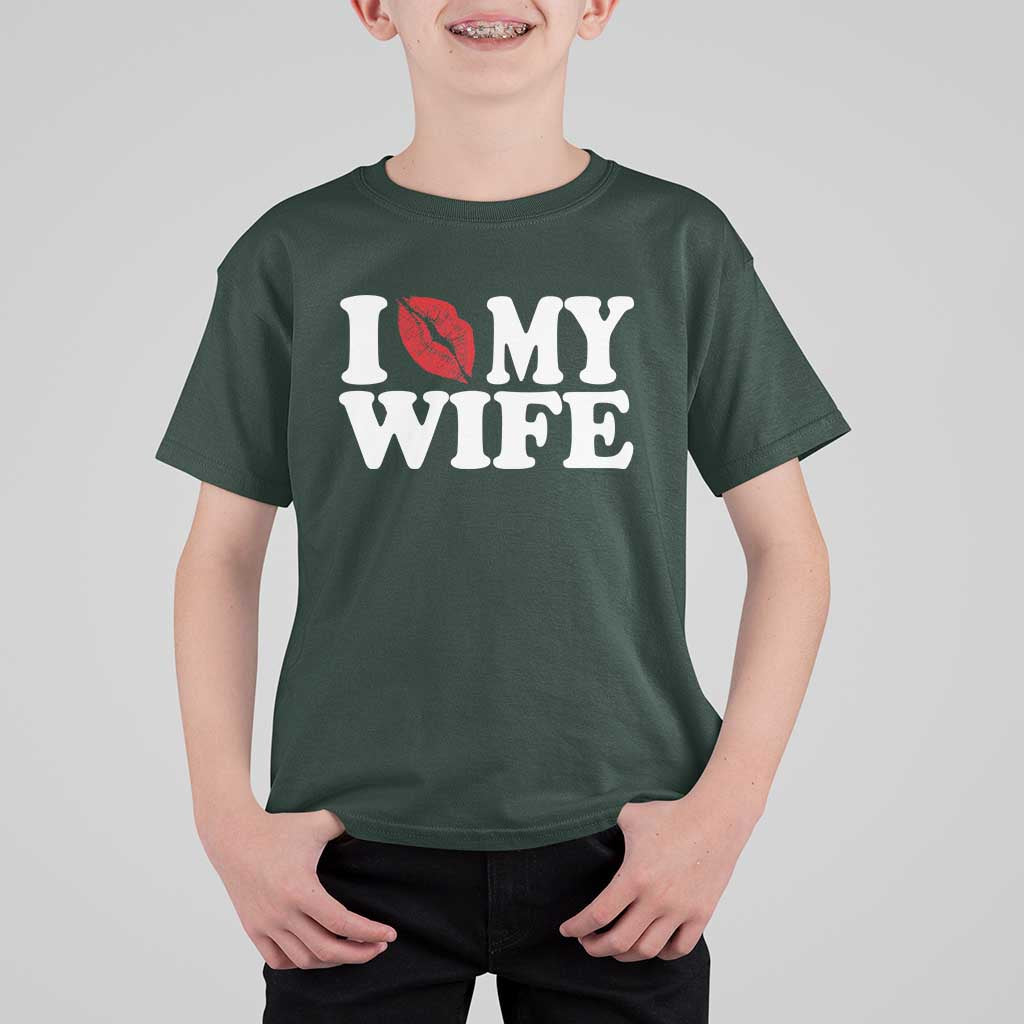 Funny Marriage Gift T Shirt For Kid I Love My Wife