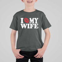 Funny Marriage Gift T Shirt For Kid I Love My Wife