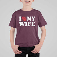 Funny Marriage Gift T Shirt For Kid I Love My Wife