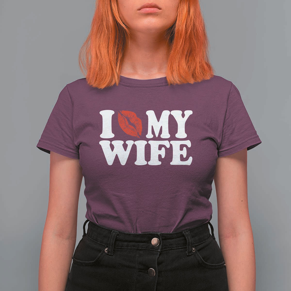 Funny Marriage Gift T Shirt For Women I Love My Wife