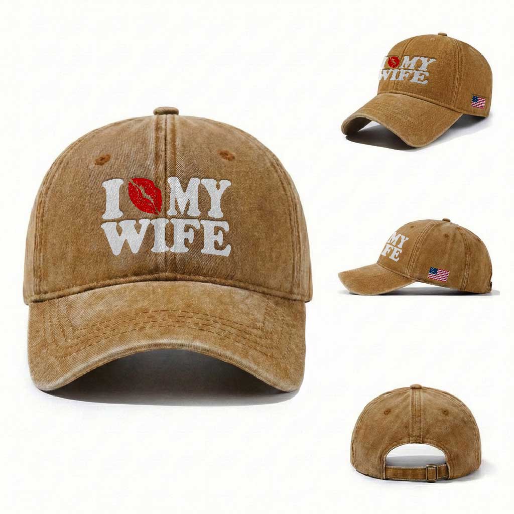 Funny Marriage Gift Washed Cotton Baseball Cap I Love My Wife