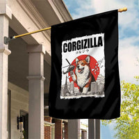 Corgizilla Giant Garden Flag Funny Corgi Monster Roaring Tokyo Japan