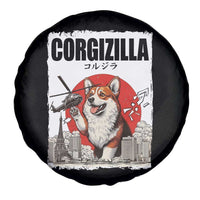 Corgizilla Giant Spare Tire Cover Funny Corgi Monster Roaring Tokyo Japan