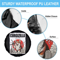 Corgizilla Giant Spare Tire Cover Funny Corgi Monster Roaring Tokyo Japan