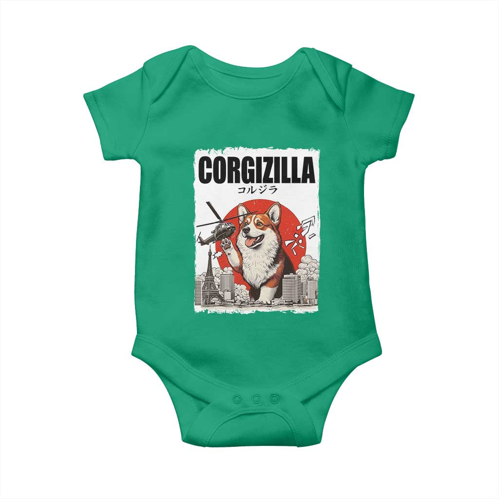 Corgizilla Giant Baby Onesie Funny Corgi Monster Roaring Tokyo Japan
