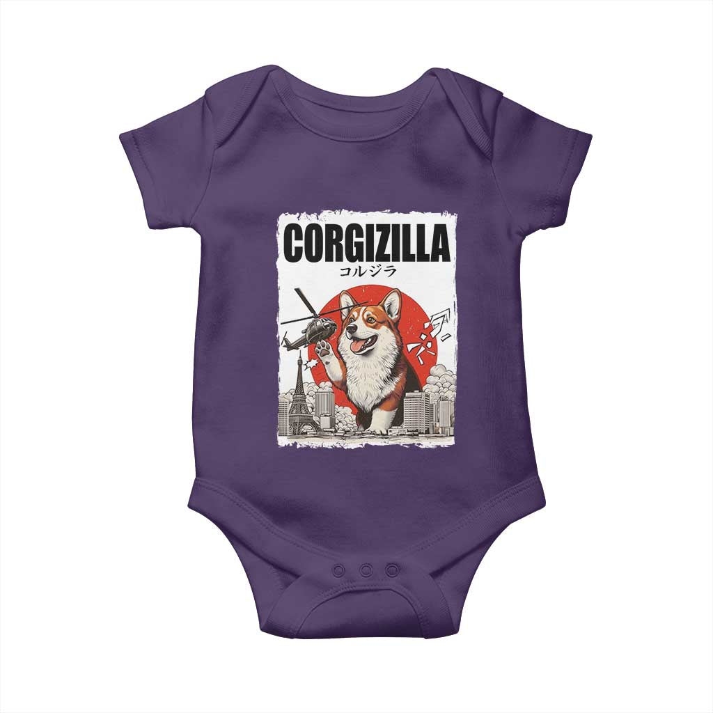 Corgizilla Giant Baby Onesie Funny Corgi Monster Roaring Tokyo Japan