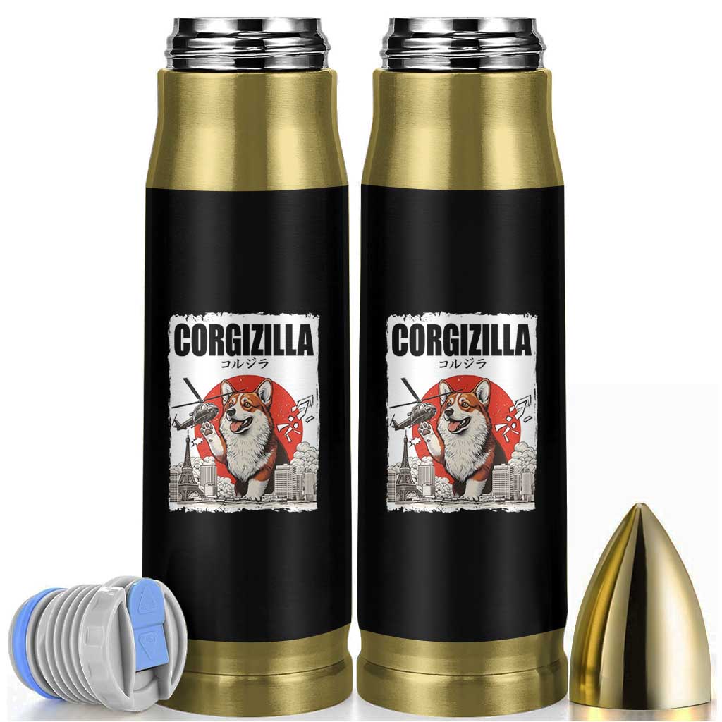 Corgizilla Giant Bullet Tumbler Funny Corgi Monster Roaring Tokyo Japan