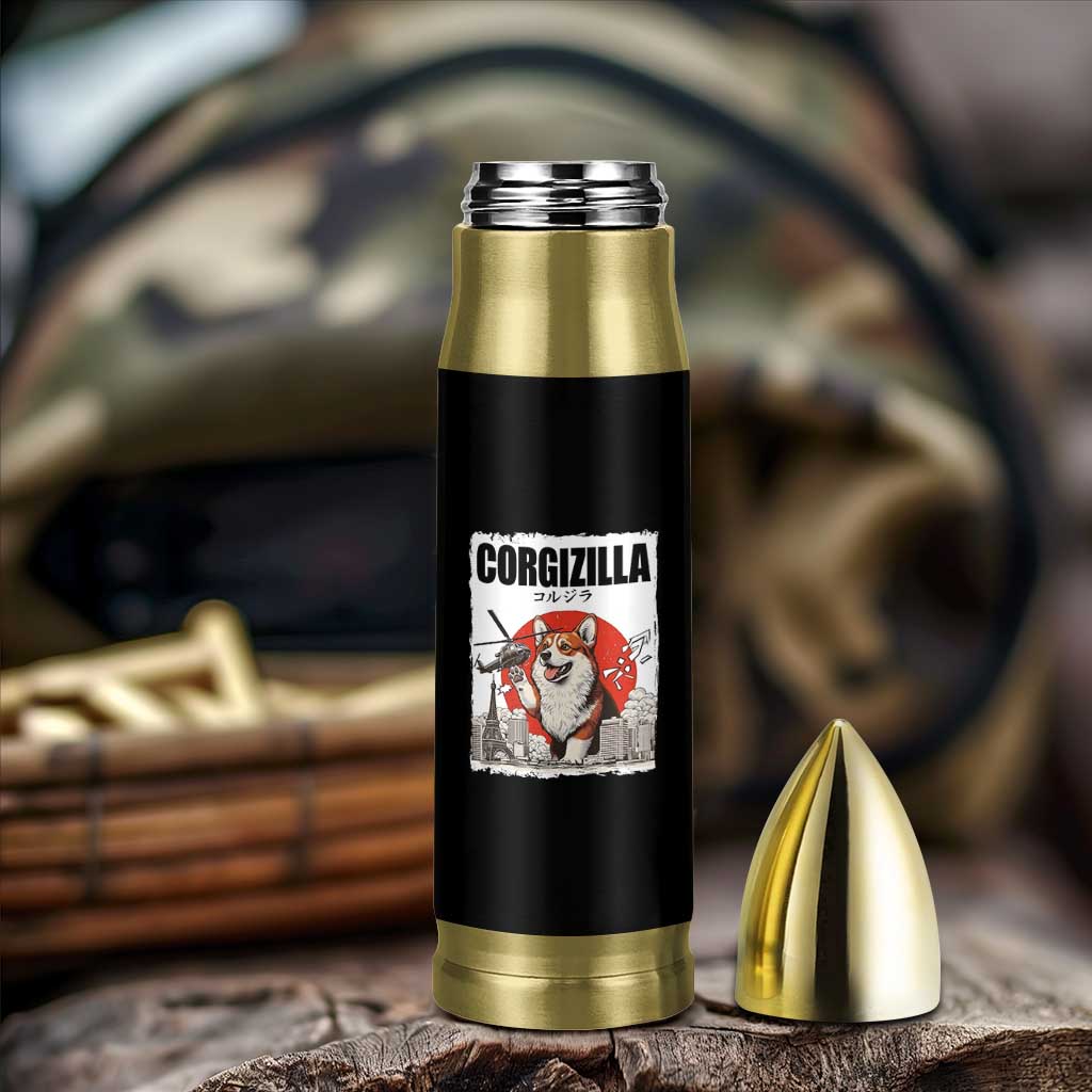 Corgizilla Giant Bullet Tumbler Funny Corgi Monster Roaring Tokyo Japan