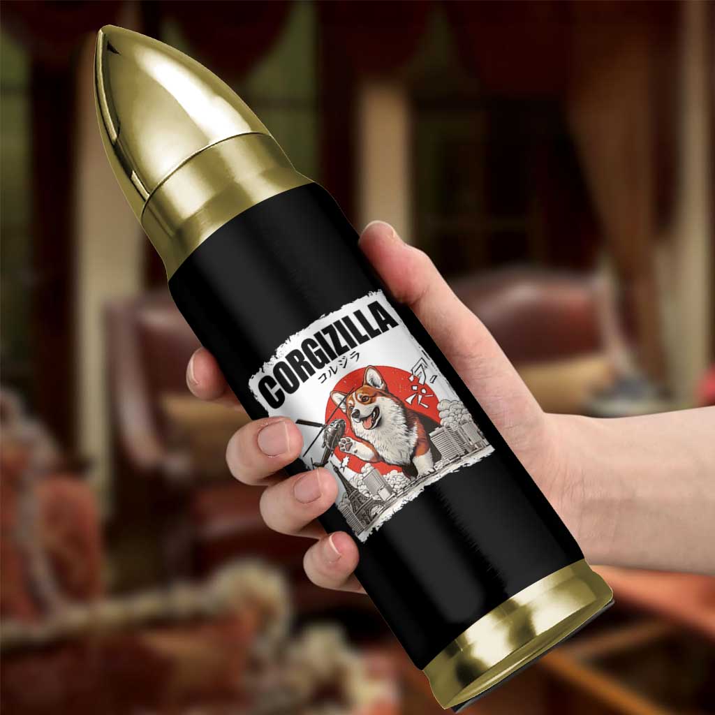 Corgizilla Giant Bullet Tumbler Funny Corgi Monster Roaring Tokyo Japan