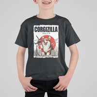 Corgizilla Giant T Shirt For Kid Funny Corgi Monster Roaring Tokyo Japan