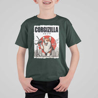 Corgizilla Giant T Shirt For Kid Funny Corgi Monster Roaring Tokyo Japan