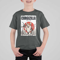 Corgizilla Giant T Shirt For Kid Funny Corgi Monster Roaring Tokyo Japan