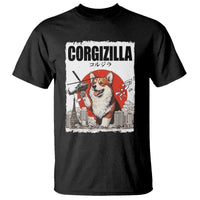 Corgizilla Giant T Shirt Funny Corgi Monster Roaring Tokyo Japan