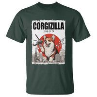 Corgizilla Giant T Shirt Funny Corgi Monster Roaring Tokyo Japan