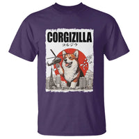 Corgizilla Giant T Shirt Funny Corgi Monster Roaring Tokyo Japan