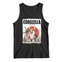 Corgizilla Giant Tank Top Funny Corgi Monster Roaring Tokyo Japan
