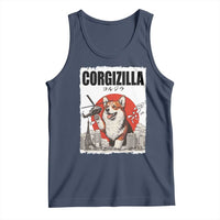 Corgizilla Giant Tank Top Funny Corgi Monster Roaring Tokyo Japan