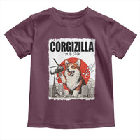 Corgizilla Giant Toddler T Shirt Funny Corgi Monster Roaring Tokyo Japan