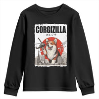 Corgizilla Giant Youth Sweatshirt Funny Corgi Monster Roaring Tokyo Japan