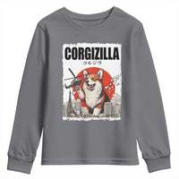 Corgizilla Giant Youth Sweatshirt Funny Corgi Monster Roaring Tokyo Japan