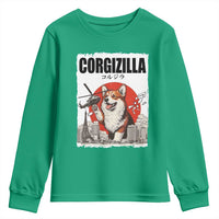 Corgizilla Giant Youth Sweatshirt Funny Corgi Monster Roaring Tokyo Japan