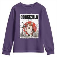 Corgizilla Giant Youth Sweatshirt Funny Corgi Monster Roaring Tokyo Japan