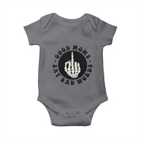 Funny Skeleton Mom Quote Baby Onesie Good Moms Say Bad Words