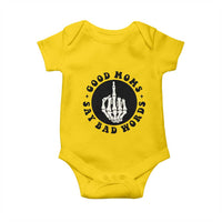 Funny Skeleton Mom Quote Baby Onesie Good Moms Say Bad Words