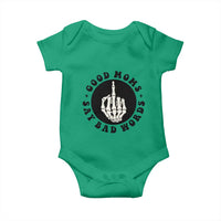 Funny Skeleton Mom Quote Baby Onesie Good Moms Say Bad Words