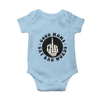 Funny Skeleton Mom Quote Baby Onesie Good Moms Say Bad Words