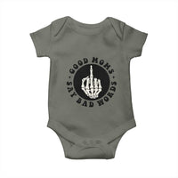 Funny Skeleton Mom Quote Baby Onesie Good Moms Say Bad Words