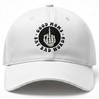 Funny Skeleton Mom Quote Baseball Cap Good Moms Say Bad Words