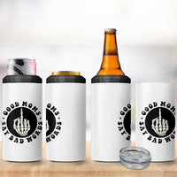Funny Skeleton Mom Quote 4 in 1 Can Cooler Tumbler Good Moms Say Bad Words