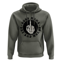 Funny Skeleton Mom Quote Hoodie Good Moms Say Bad Words