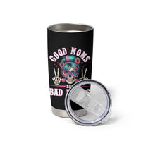 Skeleton Messy Bun Mom Tumbler Cup Good Moms Say Bad Words