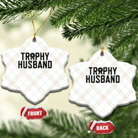 Funny Trophy Husband Ceramic Ornament Sarcastic Marriage Quote
