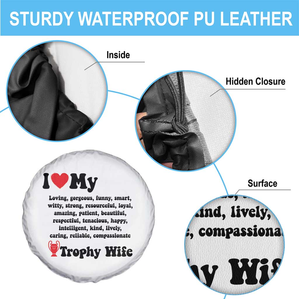 Funny Trophy Wife Quote Spare Tire Cover Loving Gorgeous Smart Wife Appreciation Gift