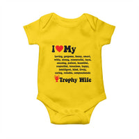Funny Trophy Wife Quote Baby Onesie Loving Gorgeous Smart Wife Appreciation Gift